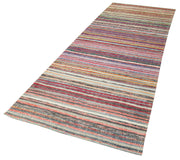 Handmade Wool Area Rug – Turkish Runner Rug | Durable Cotton Wool Carpet 3'9''x11'5''