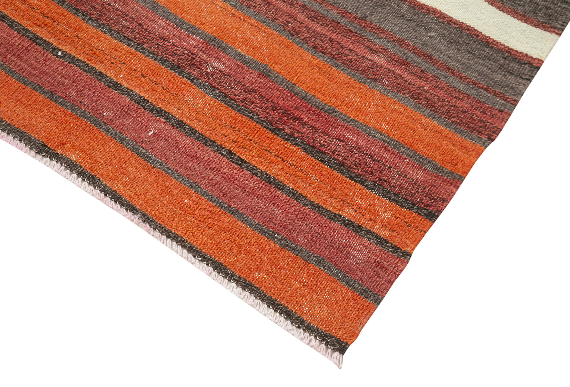 Handmade Area Rug - Anatolian Runner Cotton Wool Striped Hallway Runner 2'8''x9'4''