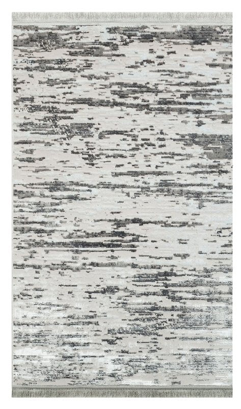 Vintage Area Rug – Grey Machine Made Rug With Cotton Wool Blend, Antislip