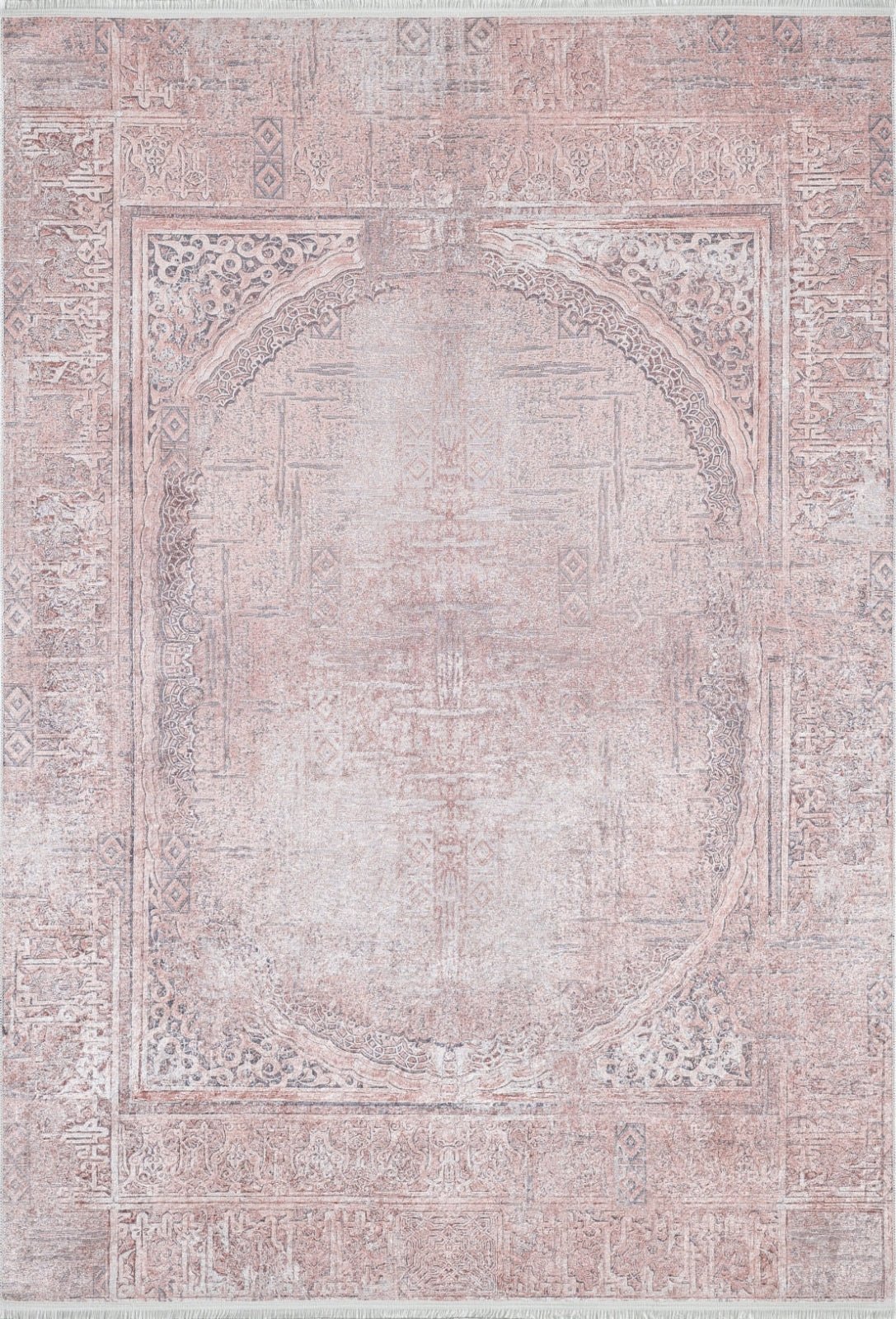 Pink Area Rug - Classic Digital Print Rug | Washable, Non Slip, Antibacterial Carpet