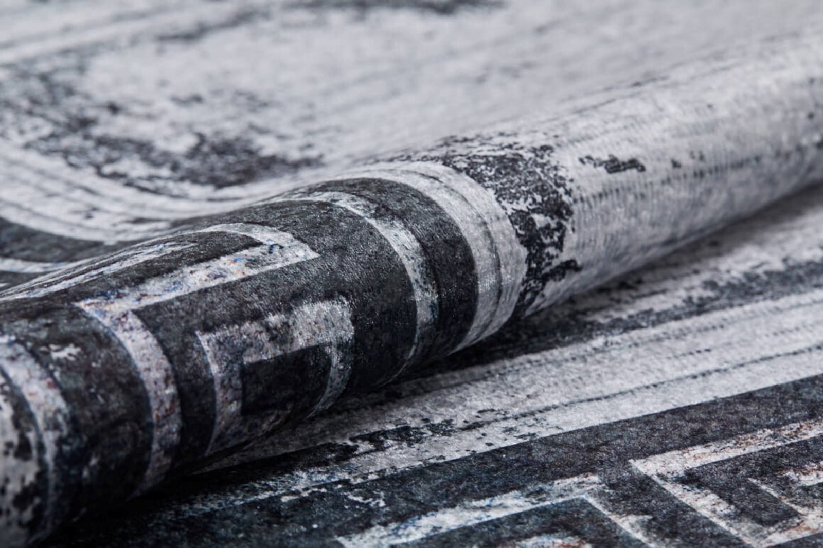 Angarsk Grey Frame Digital Print Area Rug