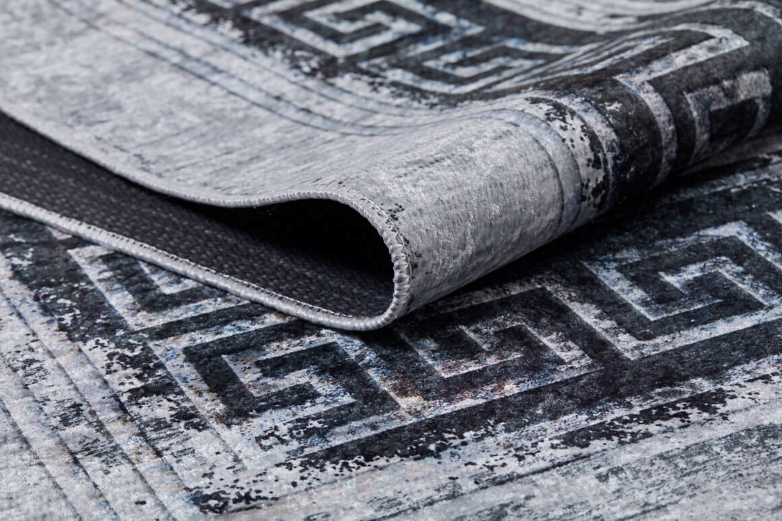 Angarsk Grey Frame Digital Print Area Rug