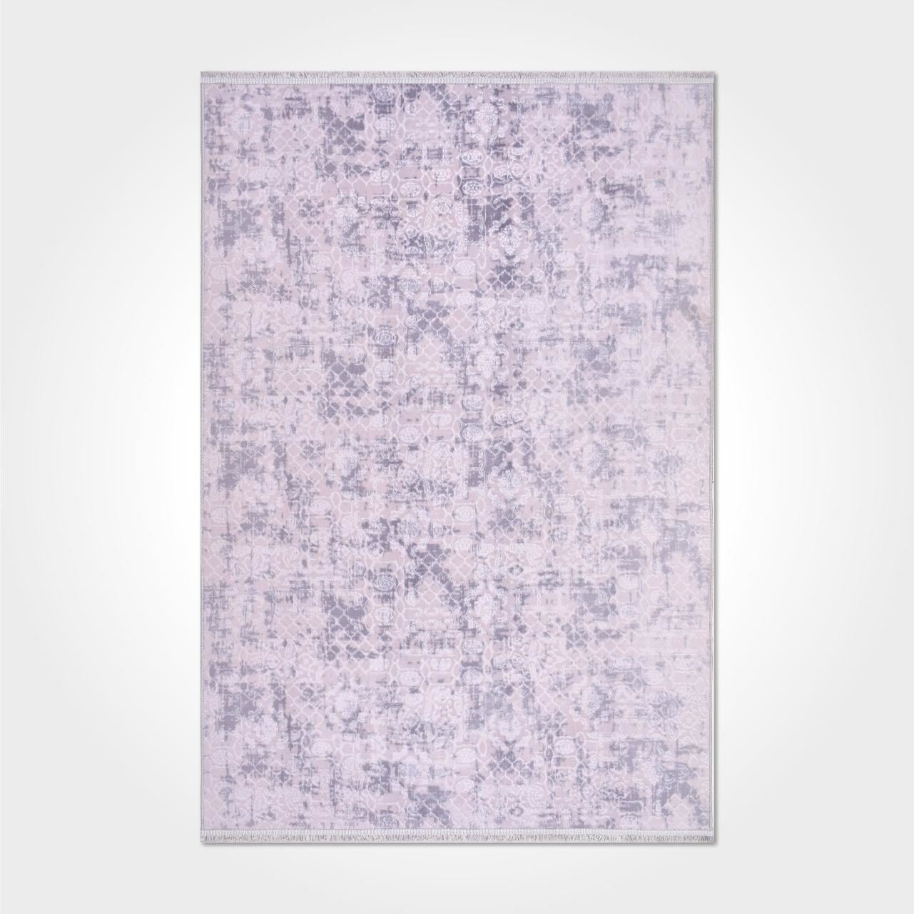 Natural Latex Area Rug - Modern Grey Micro Polyester Carpet with Non Slip Backing