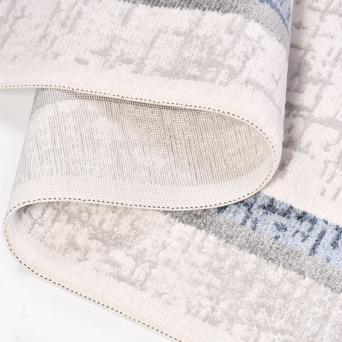 Grey Area Rug - Machine Made Rug With Frame Design Carpet & Soft Pile