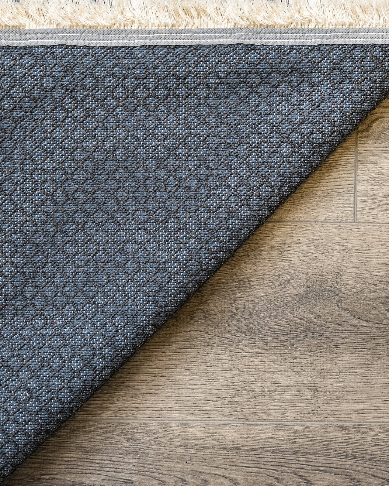 Modern Chenille Area Rug – Washable Non Slip Grey Flatweave Floor Covering