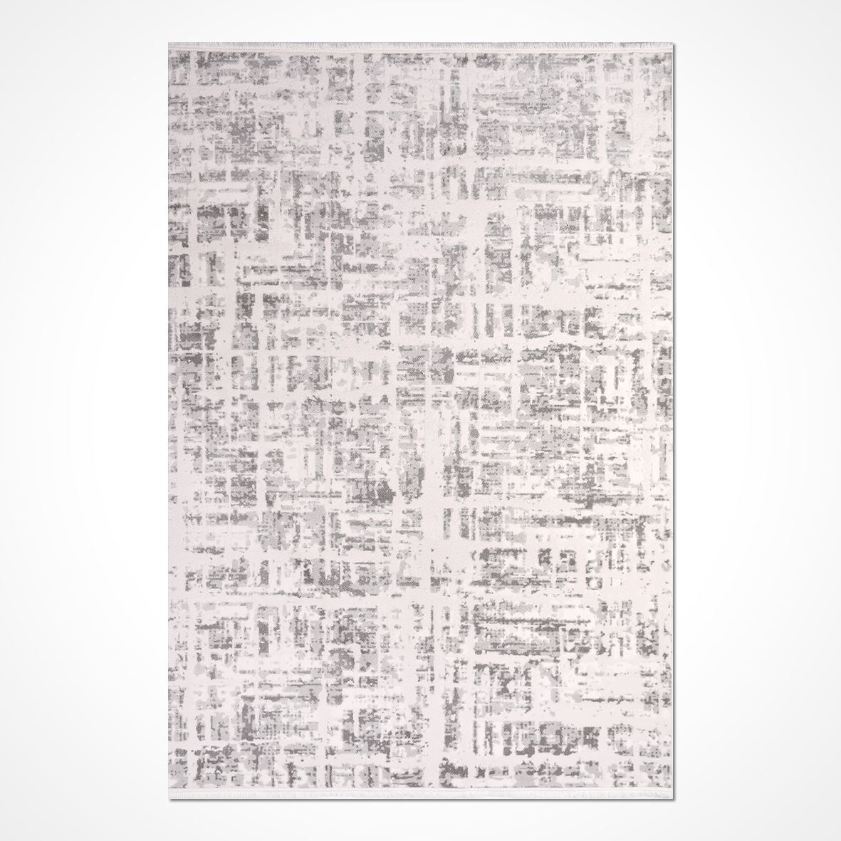 Modern Area Rug - Ariya Grey Machine Made Rug with 10mm Pile Height