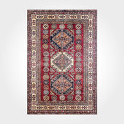 Armani Red Classic Chenille and Cotton Digital Print Area Rug