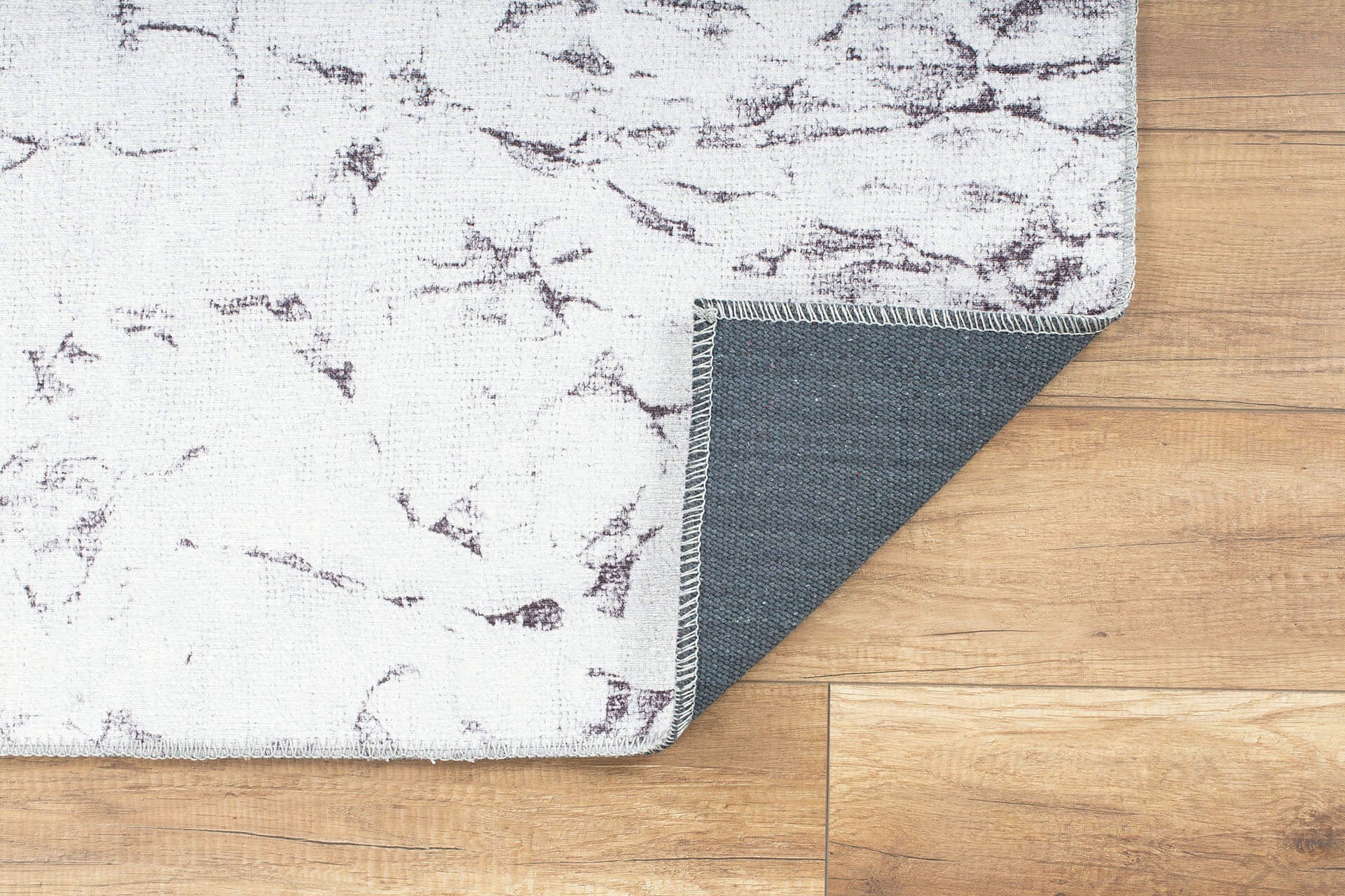 Modern Cotton Area Rug - Washable Non Slip White Soft Microfiber Carpet