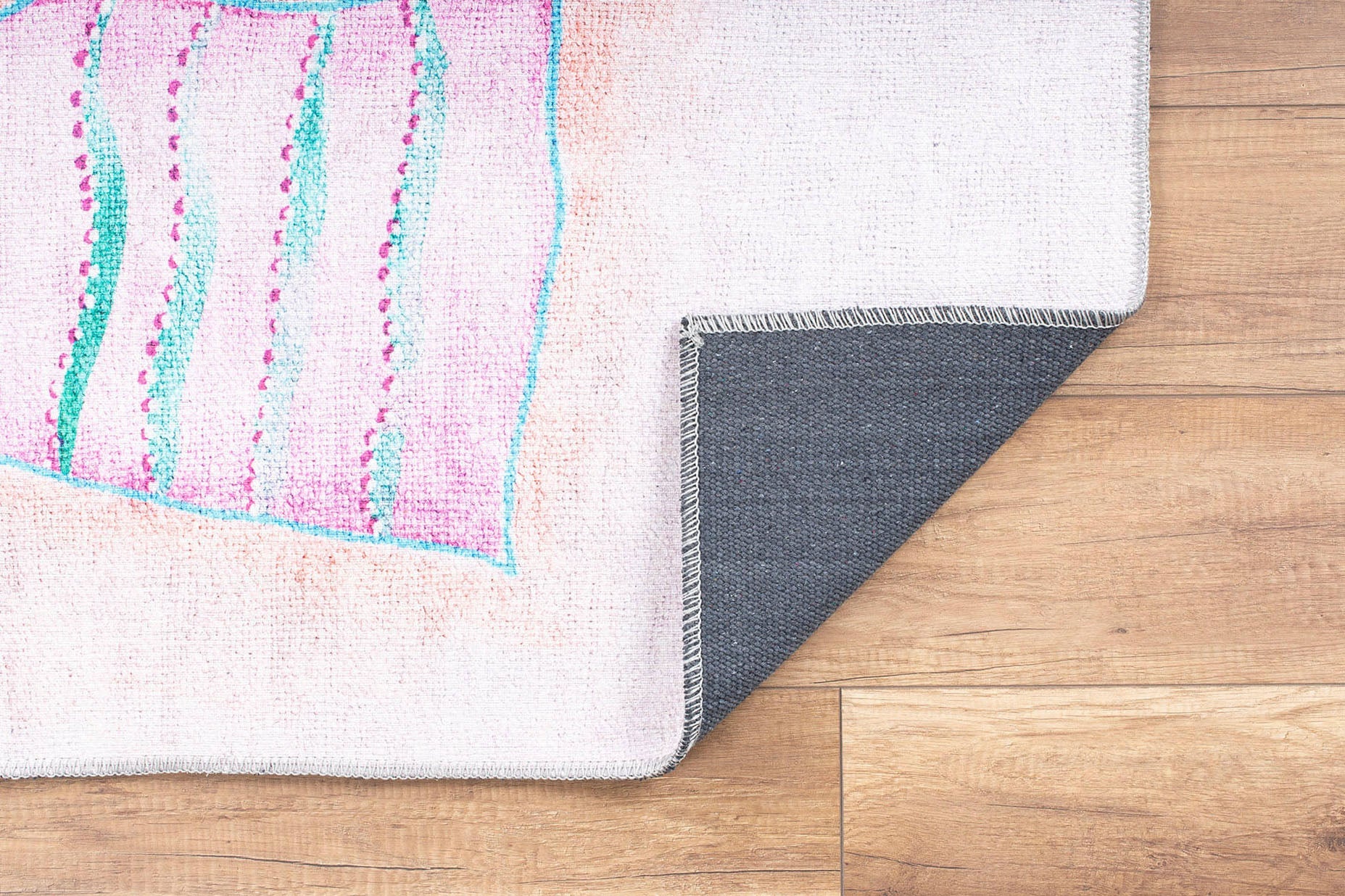 White Cotton Area Rug - Washable Non Slip Soft Microfiber Rug with Thick Plush