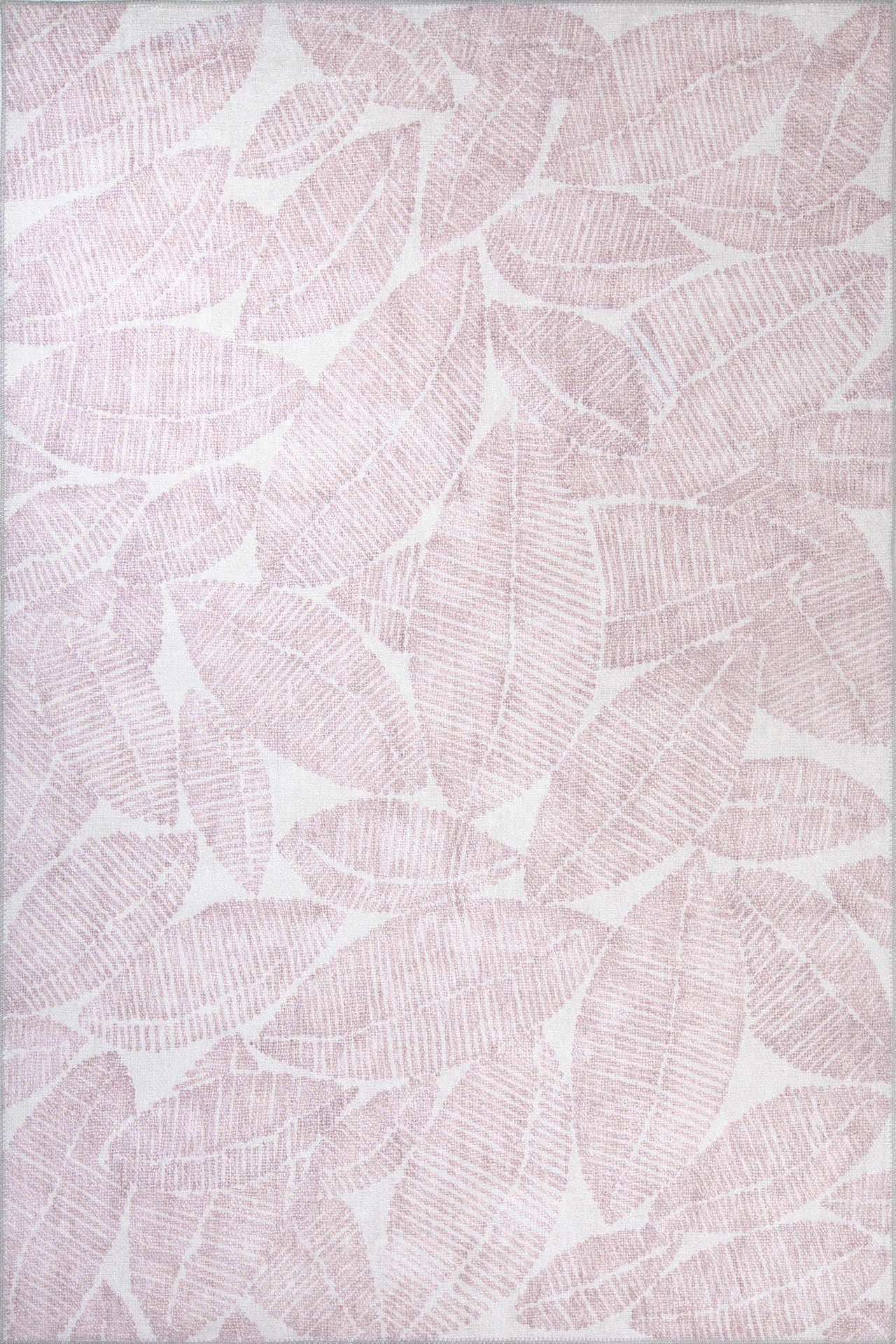 Digital Print Area Rug – White Floral Cotton Floral Design Carpet with Washable Non Slip