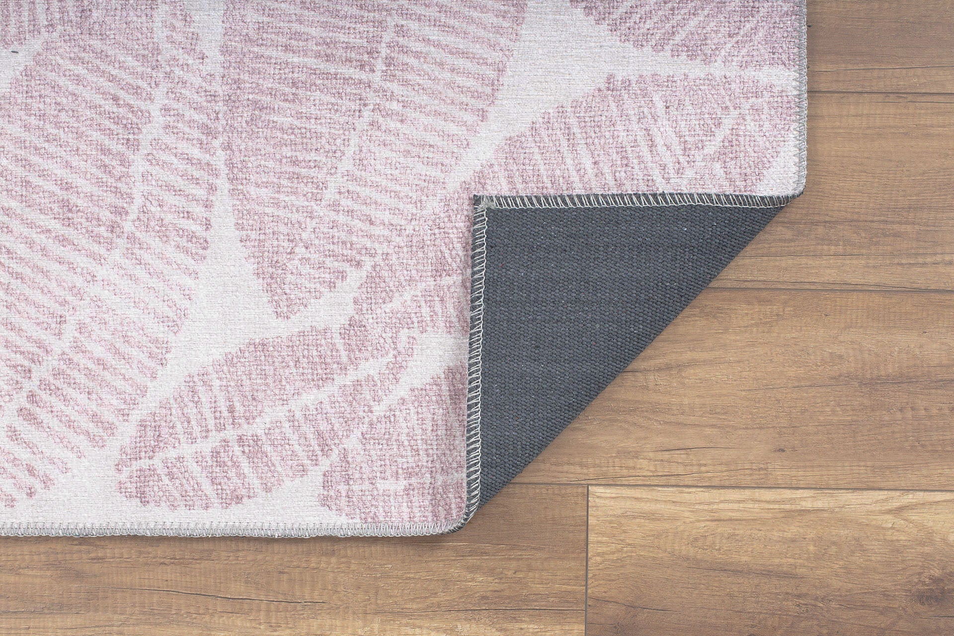 Digital Print Area Rug – White Floral Cotton Floral Design Carpet with Washable Non Slip