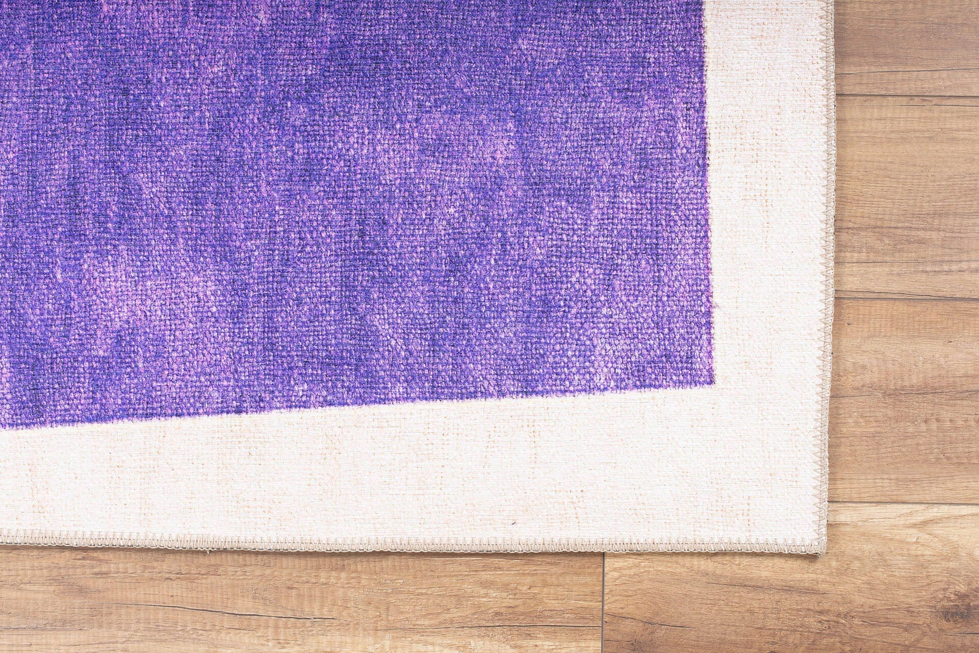 Purple Geometric Area Rug – Washable Non Slip Cotton Area Carpet with Soft Microfiber Texture