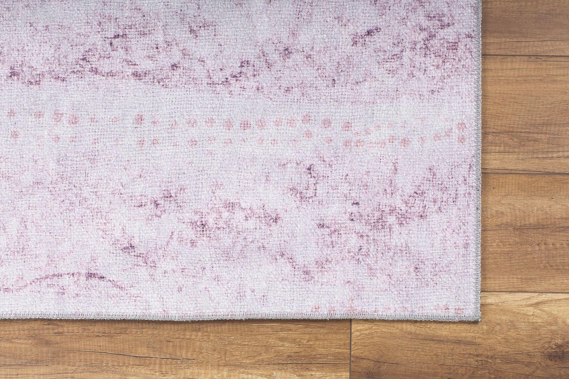 Pink Striped Area Rug | Soft Microfiber Carpet | Washable Non Slip Floor Covering