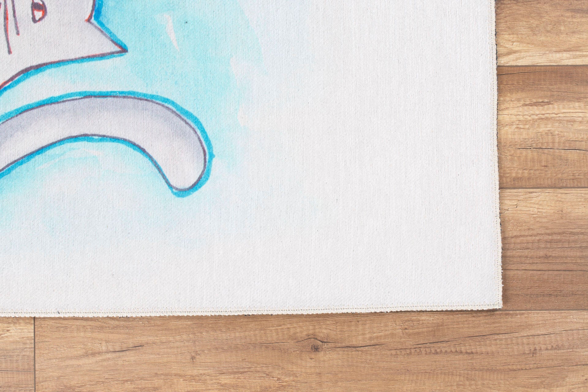 Kids Cotton Rug – Washable Non Slip White Polyester Microfiber Carpet for Children’s Room