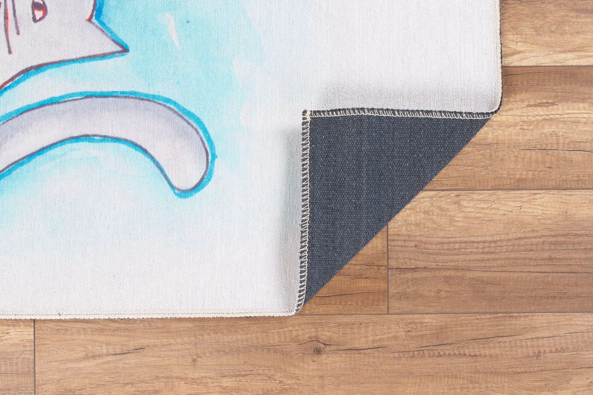 Kids Cotton Rug – Washable Non Slip White Polyester Microfiber Carpet for Children’s Room