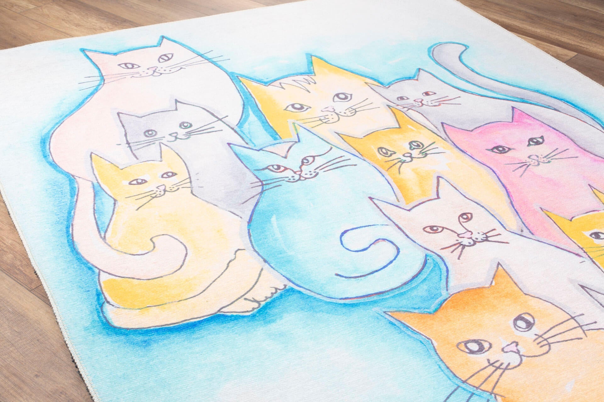 Kids Cotton Rug – Washable Non Slip White Polyester Microfiber Carpet for Children’s Room