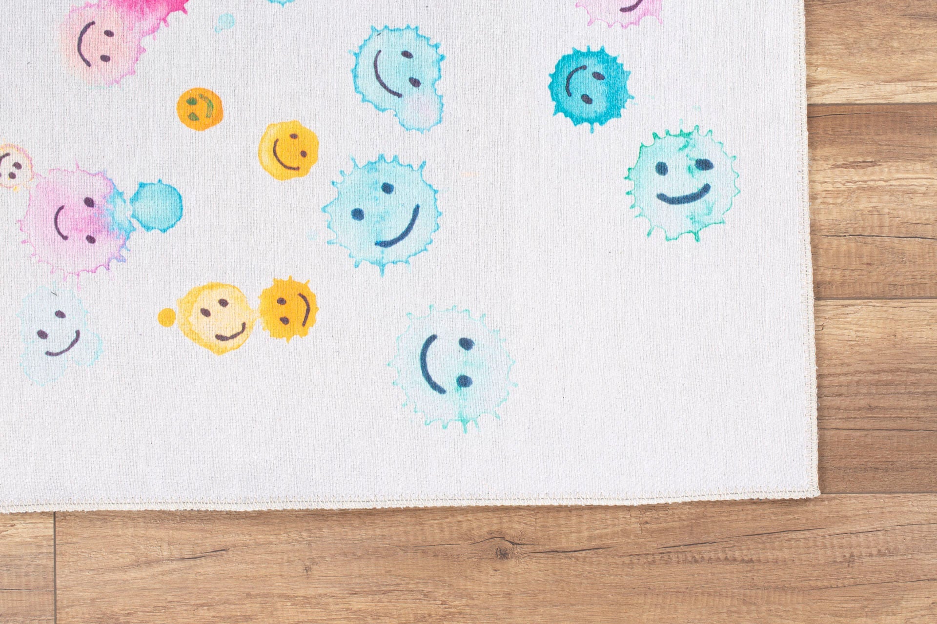 Kids Digital Print Rug – Washable Non Slip White Cotton Soft Microfiber Carpet