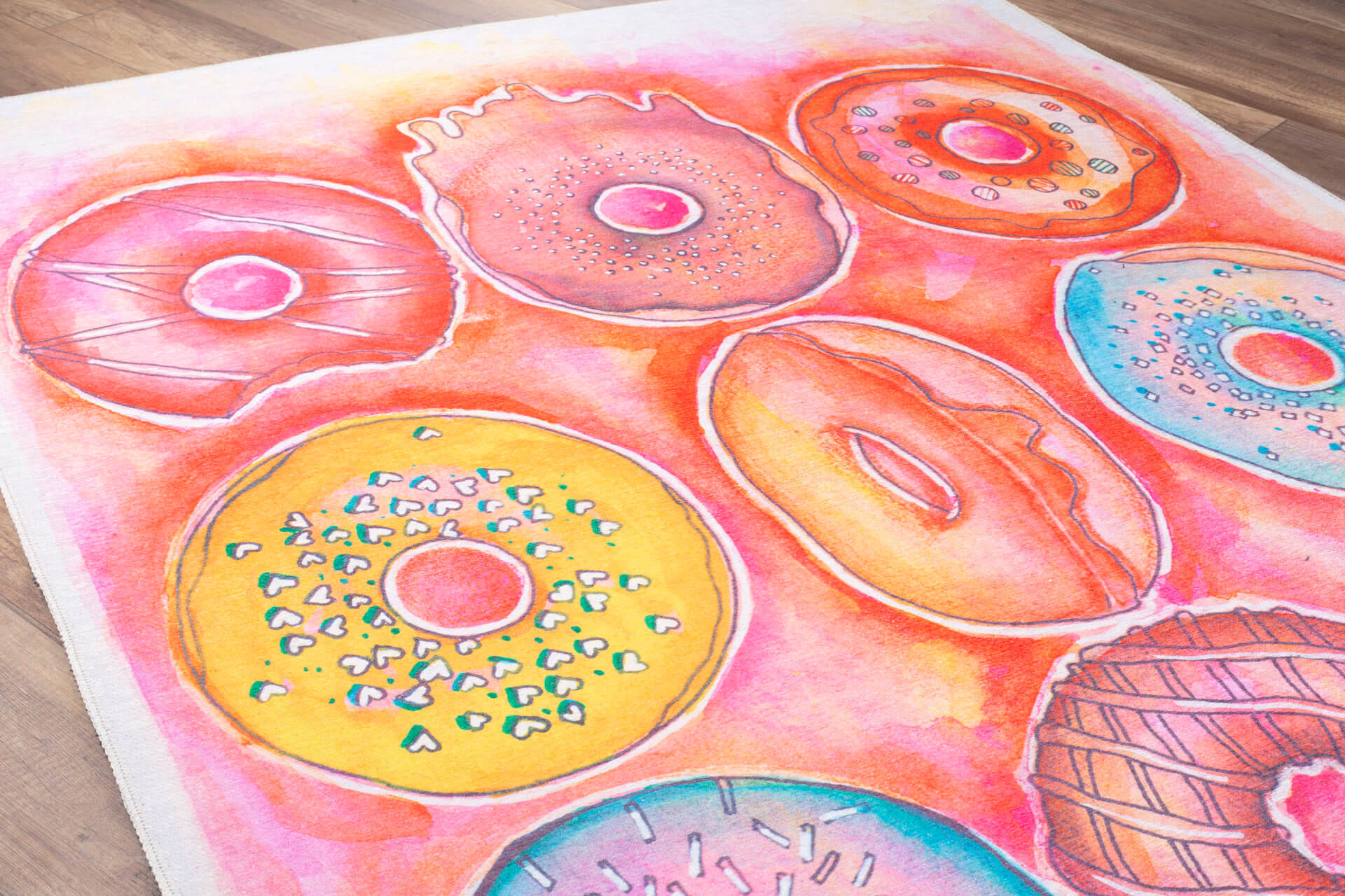 Kitchen Rug Washable Non Slip Cotton Mat - Soft Microfiber, Thick Cushioned Carpet