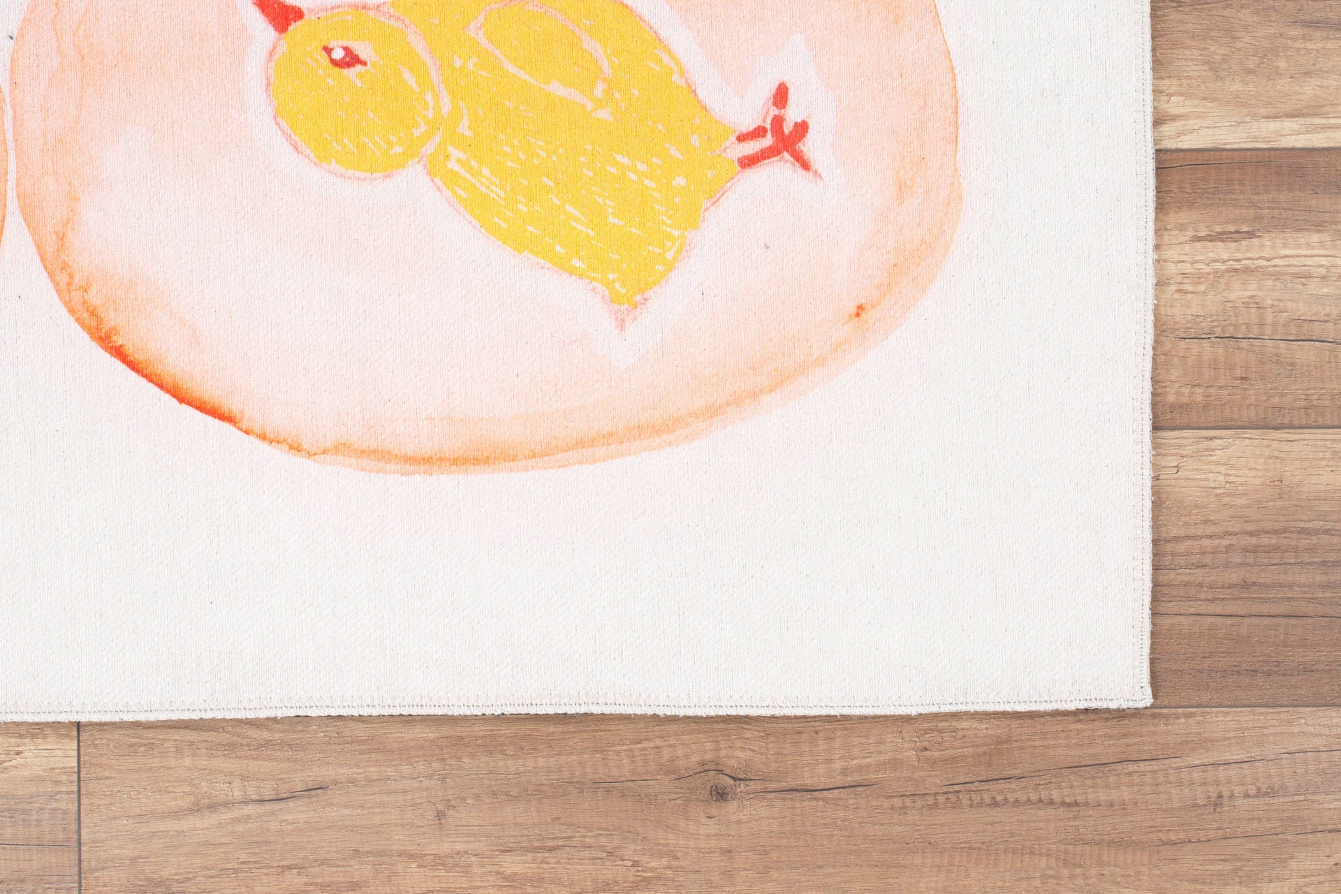 Kids Digital Print Rug – Washable Non Slip Yellow Polyester Yarn Soft Microfiber Carpet