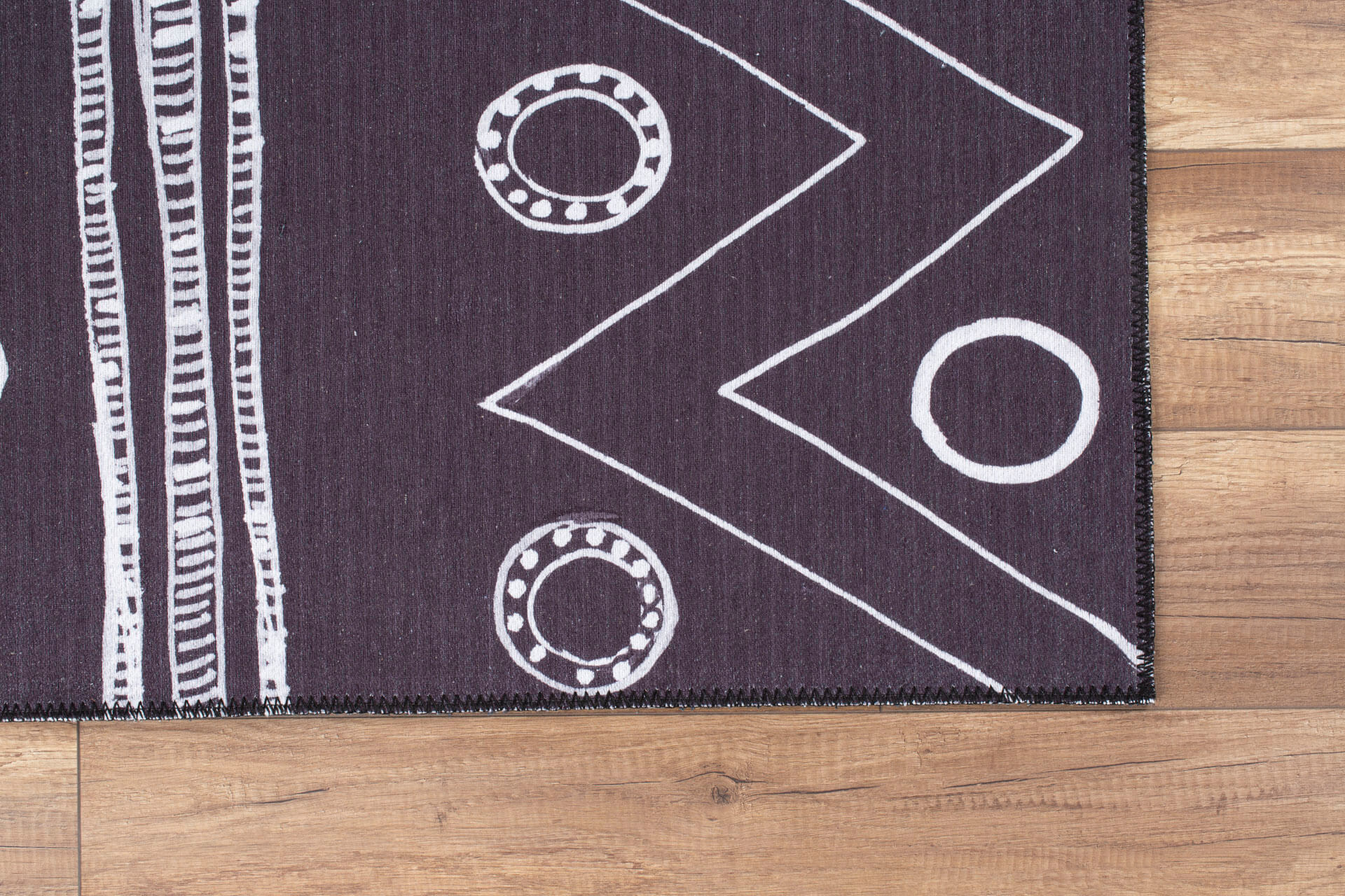 Chelles Purple Ethnic Cotton Digital Print Area Rug