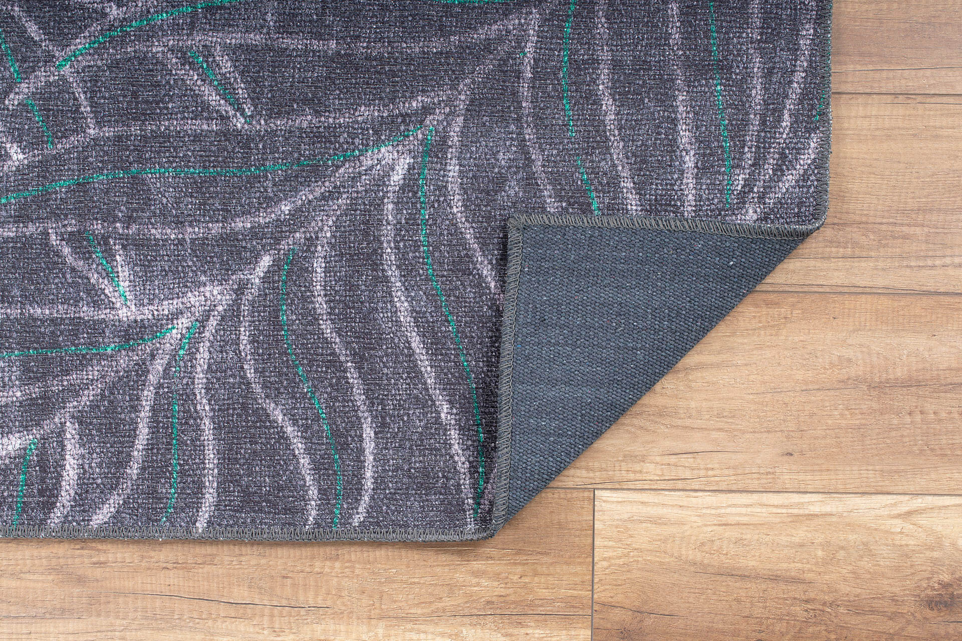 Digital Print Area Rug – Black Striped Cotton Soft Microfiber Carpet