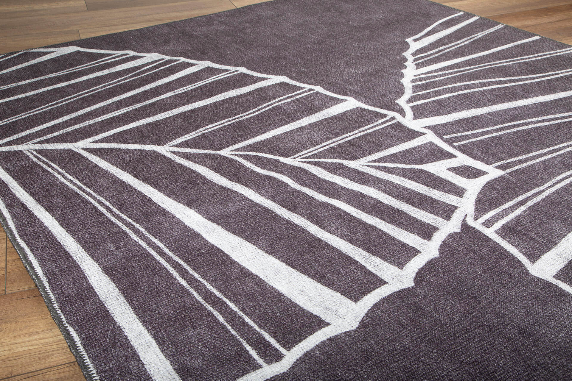 Washable Non Slip Digital Print Area Rug – Striped Cotton Microfiber Rug, Heavy Thick Carpet