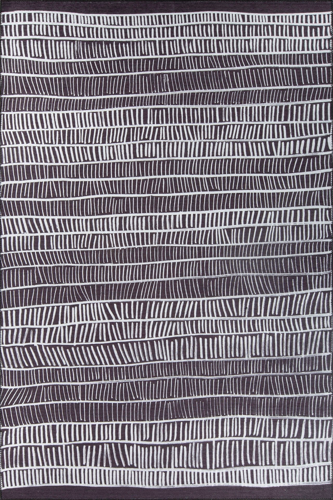 Purple Striped Area Rug - Washable Non Slip Cotton Area Rug for Living Room
