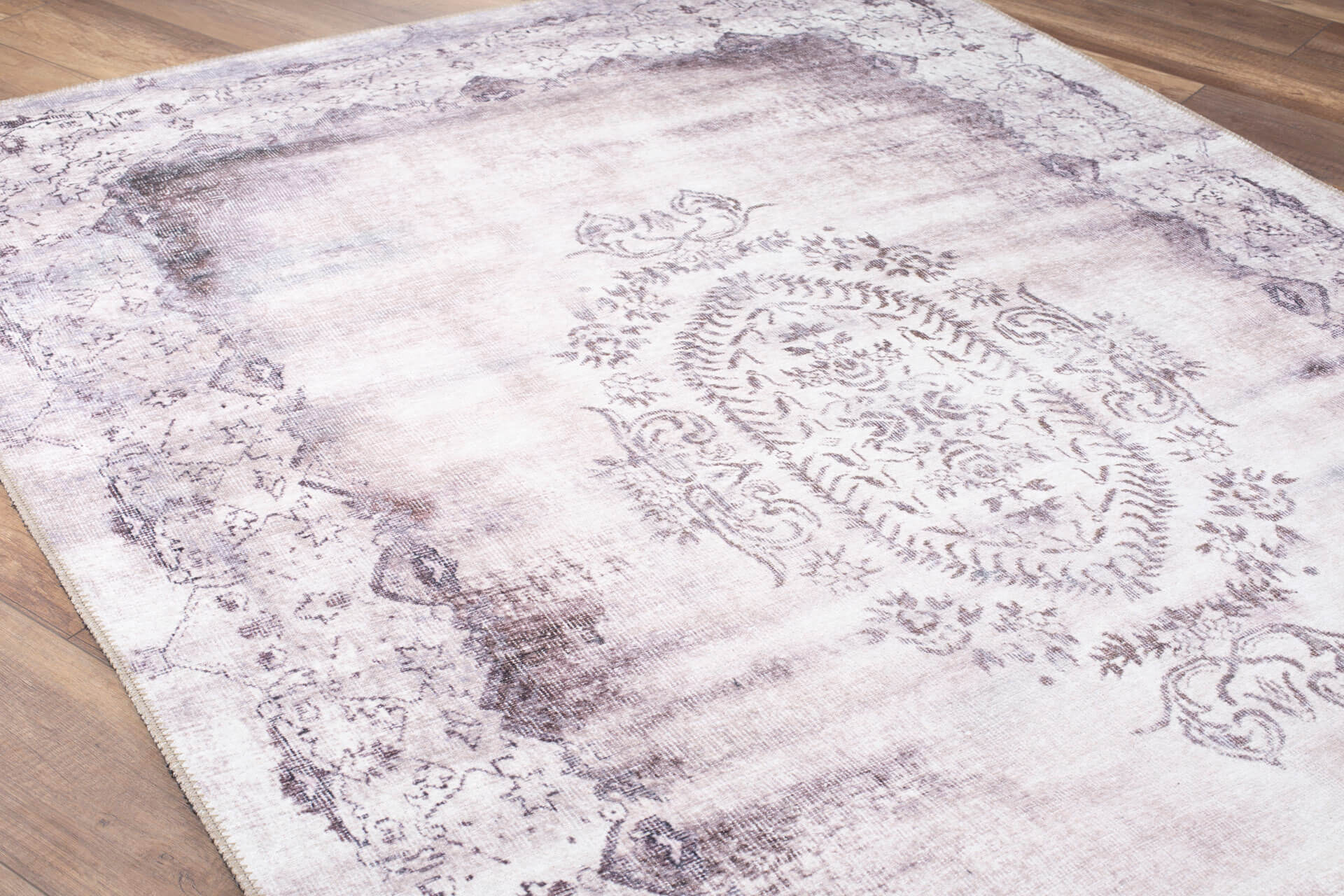 issy-les Beige Medallion Cotton Digital Print Area Rug