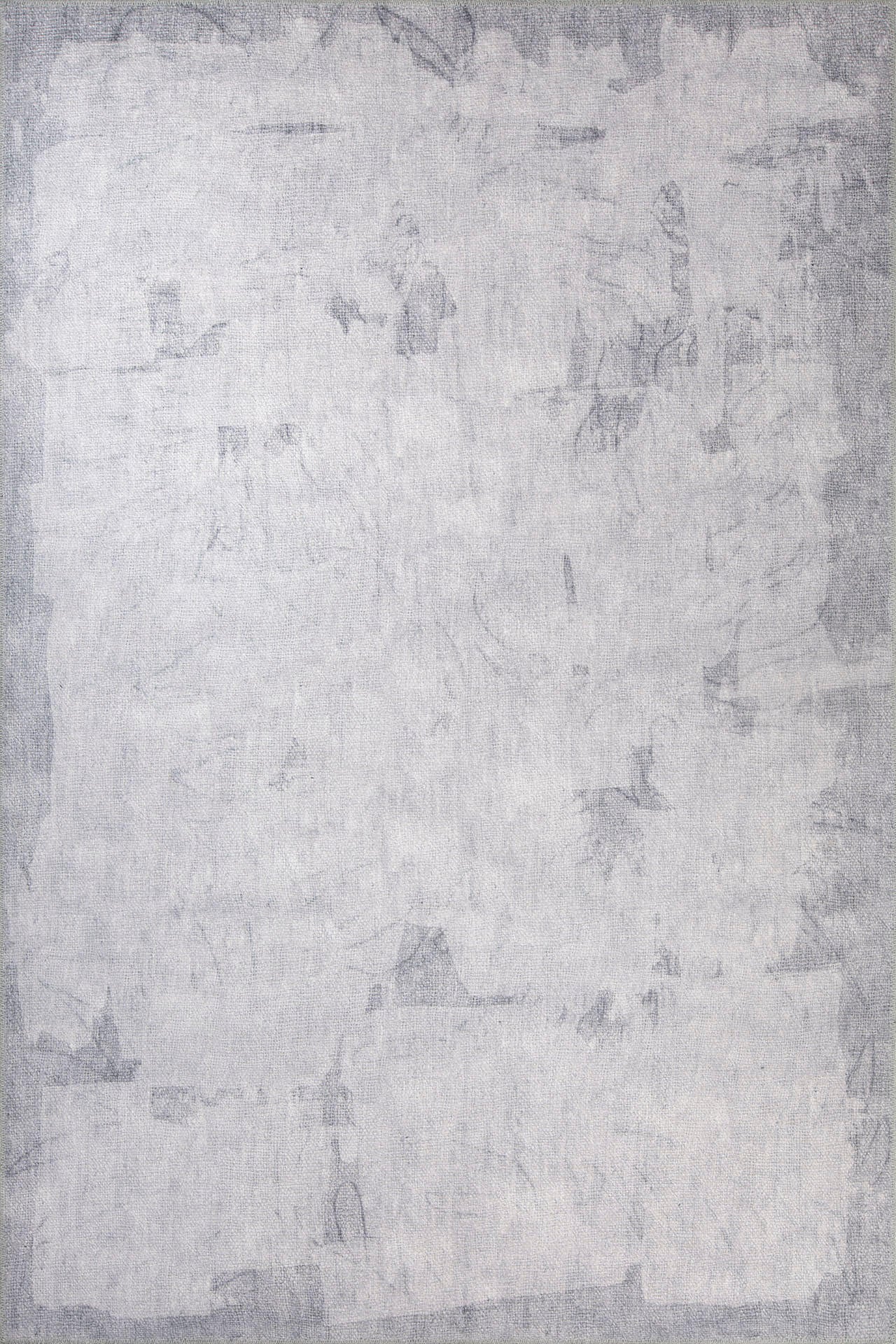 Modern Cotton Area Rug – Washable Non Slip Soft Microfiber Grey Carpet for Living Room