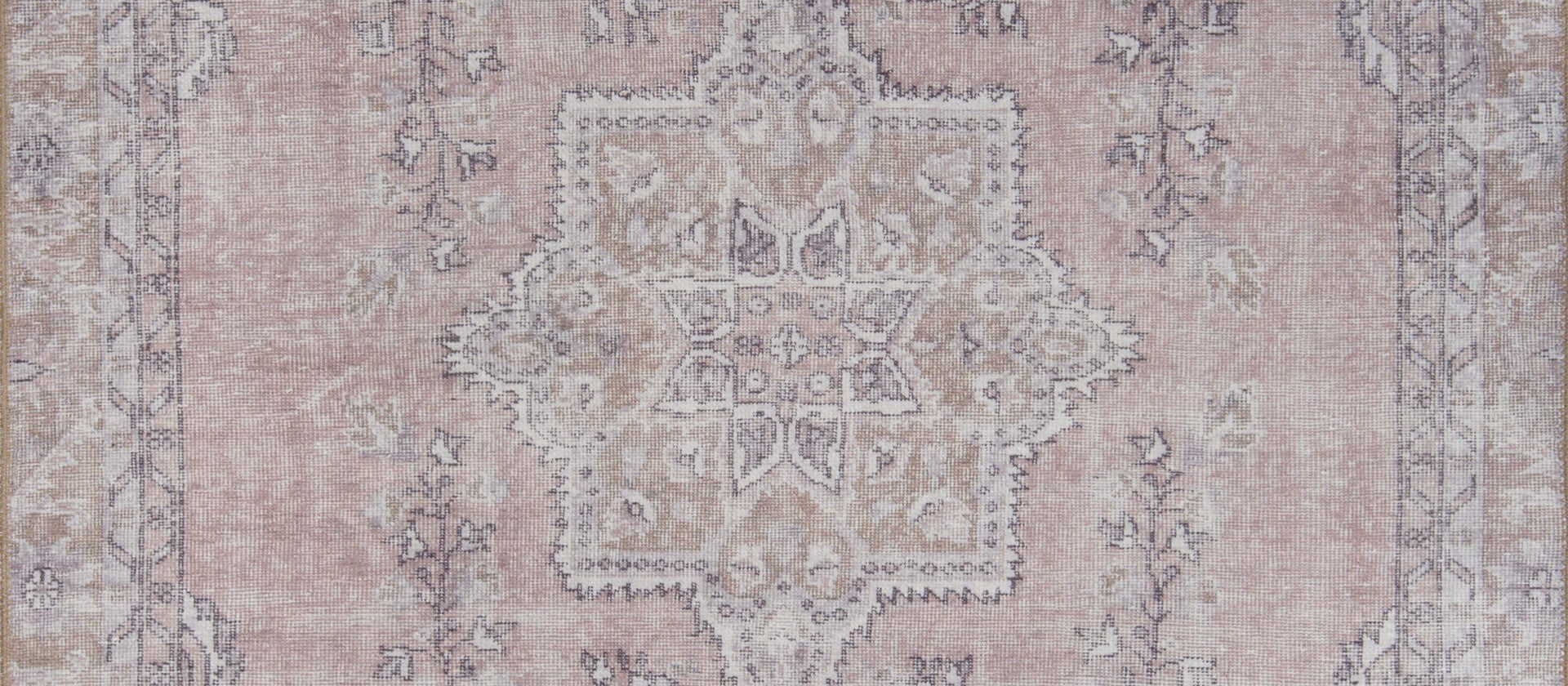 Southampton Beige Medallion Cotton Digital Print Area Rug