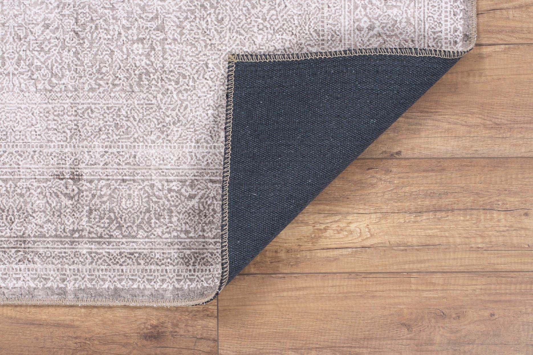 Vintage Cotton Area Rug – Washable Non Slip Soft Microfiber Carpet, Dust Resistant