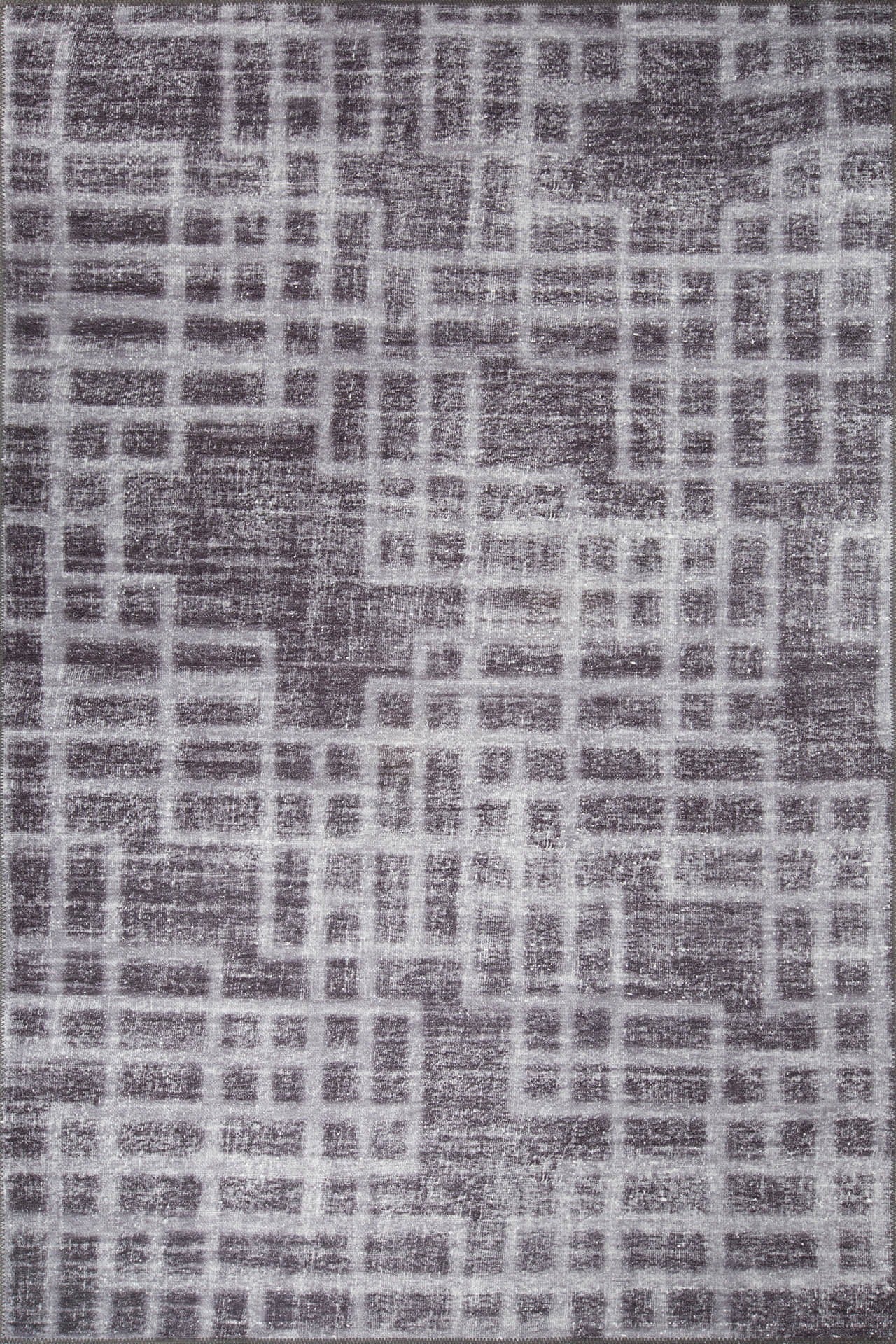 Grey Geometric Area Rug – Washable Non Slip Cotton Area Rug with Modern Design