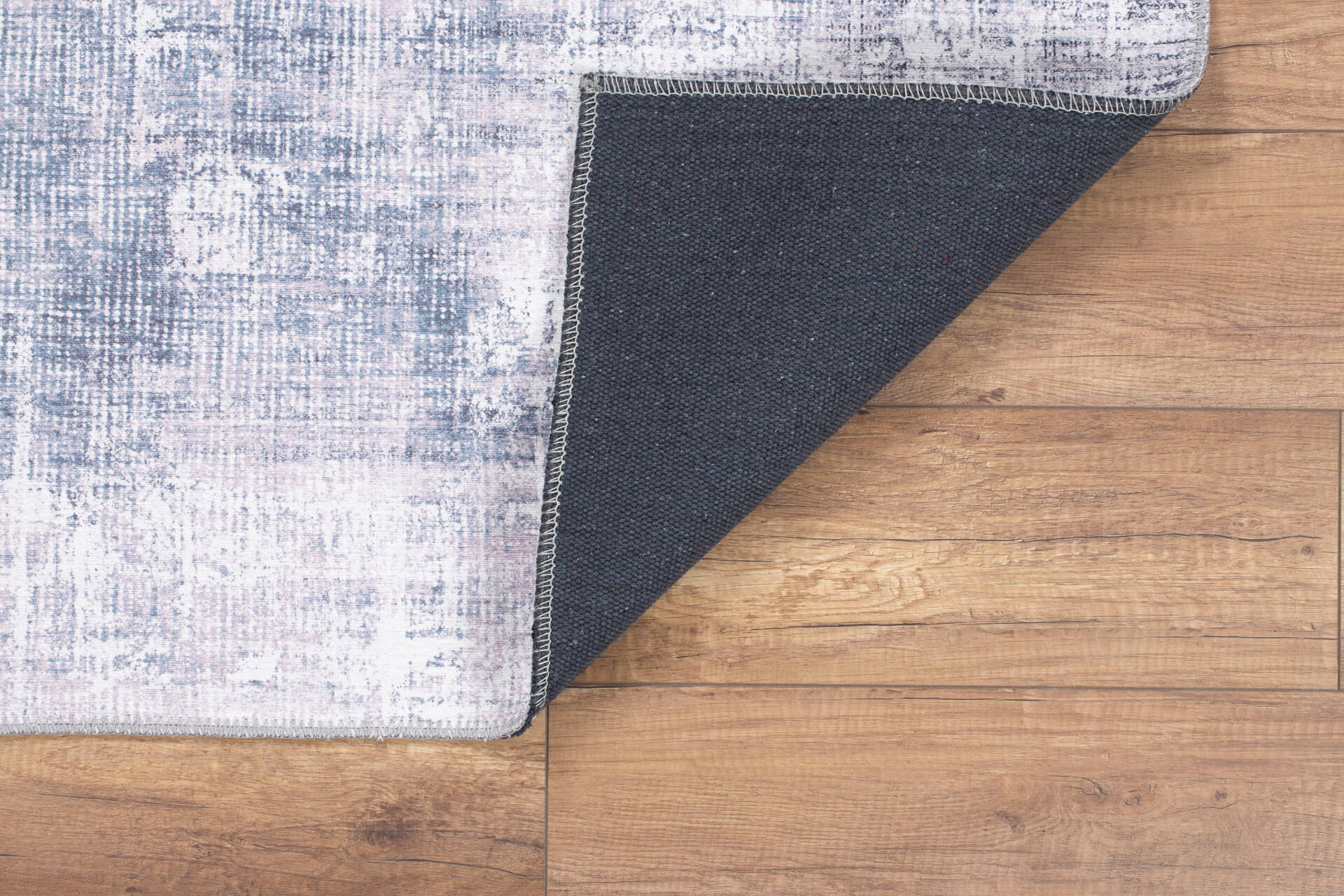 Modern Cotton Area Rug – Washable Non Slip Grey Polyester Woven Carpet