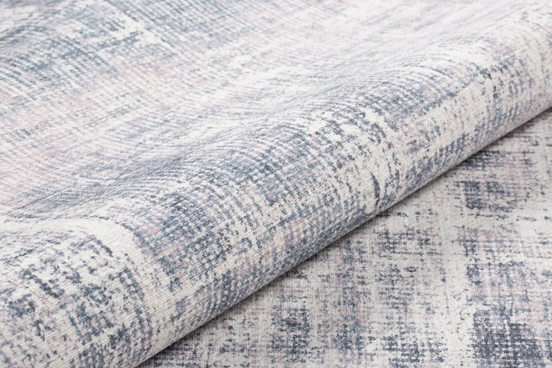 Modern Cotton Area Rug – Washable Non Slip Grey Polyester Woven Carpet
