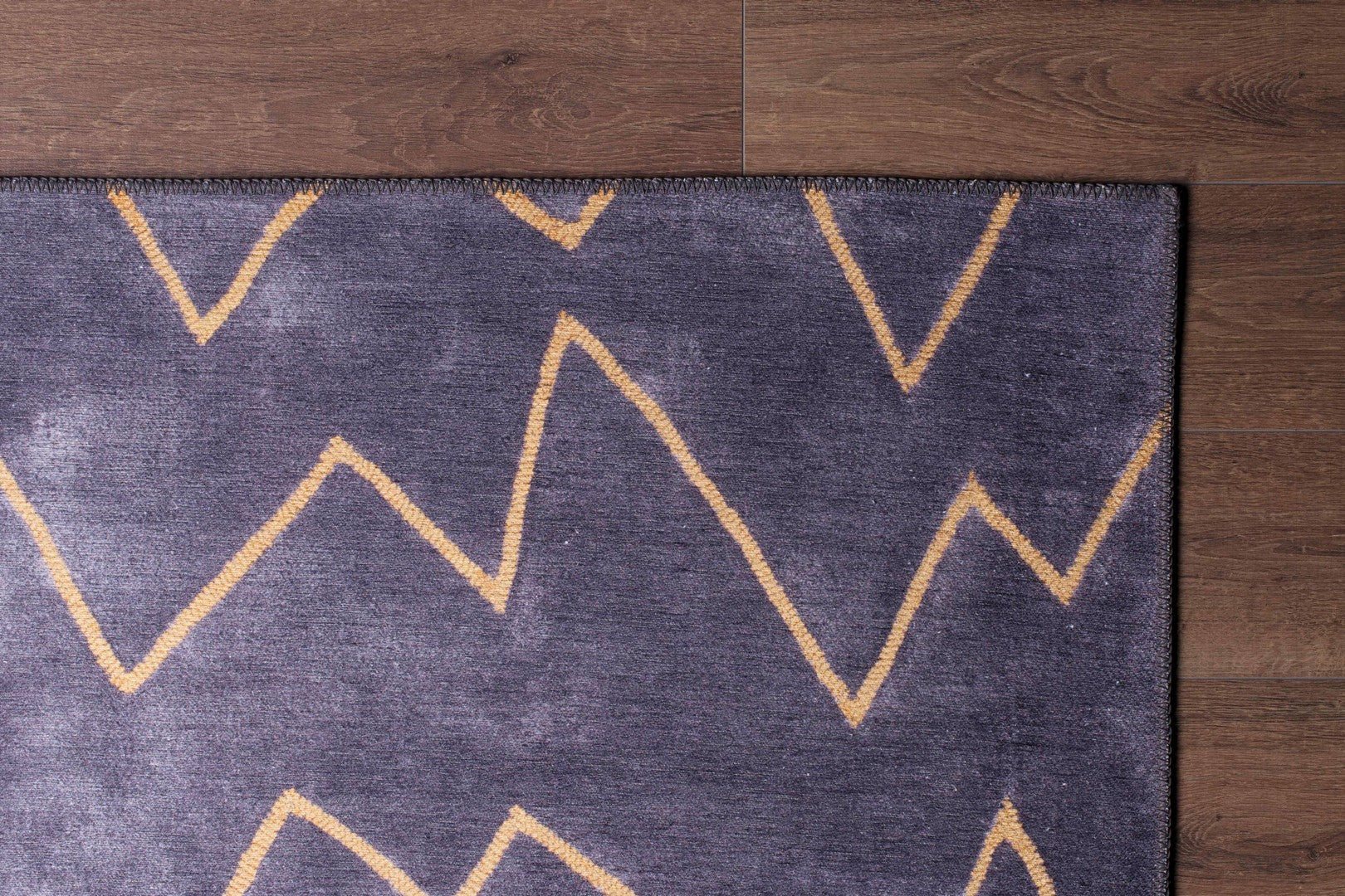 Geometric Area Rug - Washable Non Slip Cotton Area Rug with Soft Microfiber
