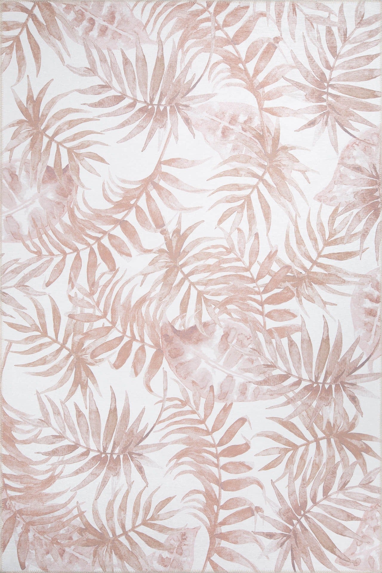 Pink Floral Area Rug – Washable Non Slip Cotton Rug With Soft Microfiber Plush