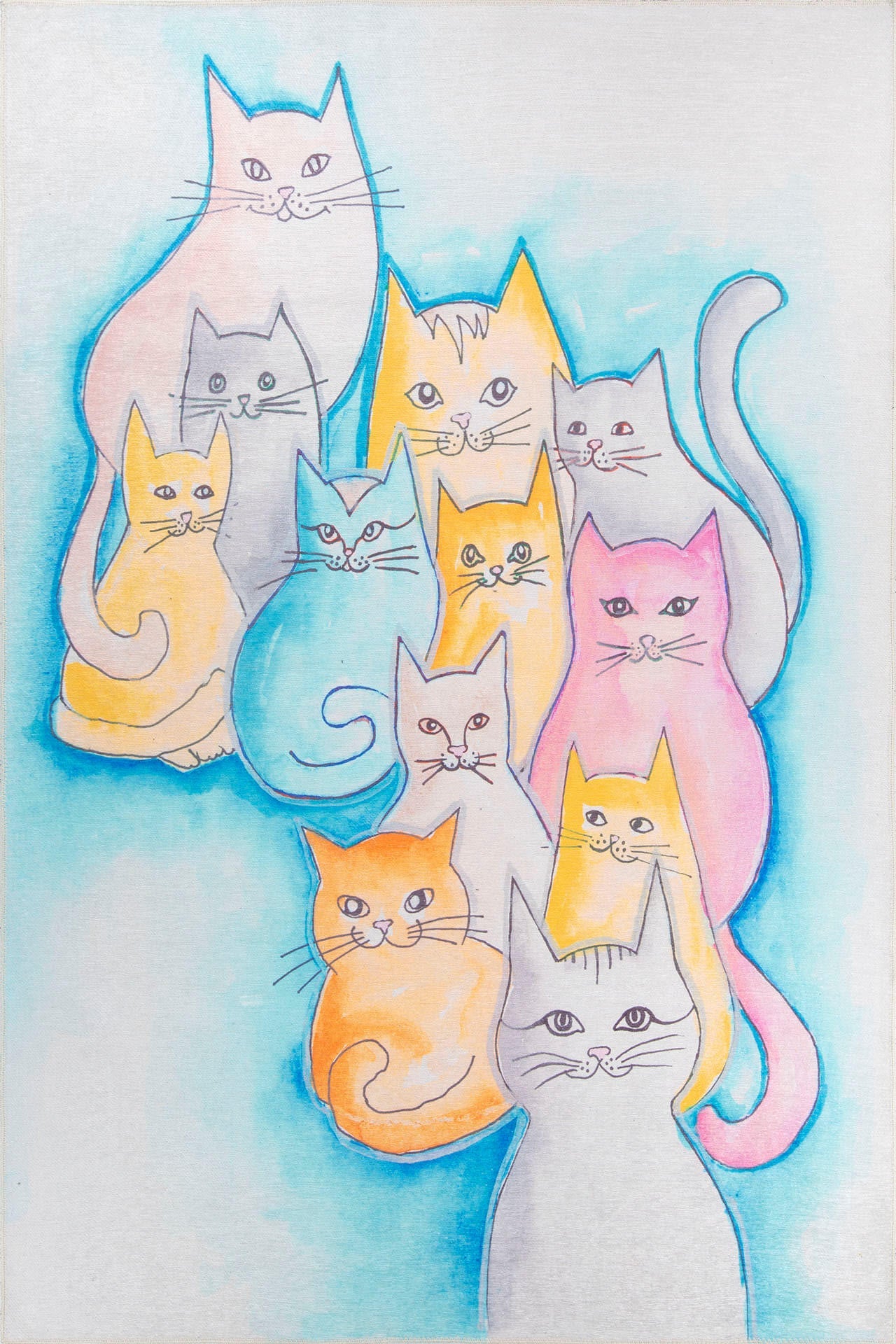 Kids Cotton Rug – Washable Non Slip White Polyester Microfiber Carpet for Children’s Room