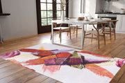 Modern Cotton Area Rug - Washable Non Slip White Soft Microfiber Floor Mat
