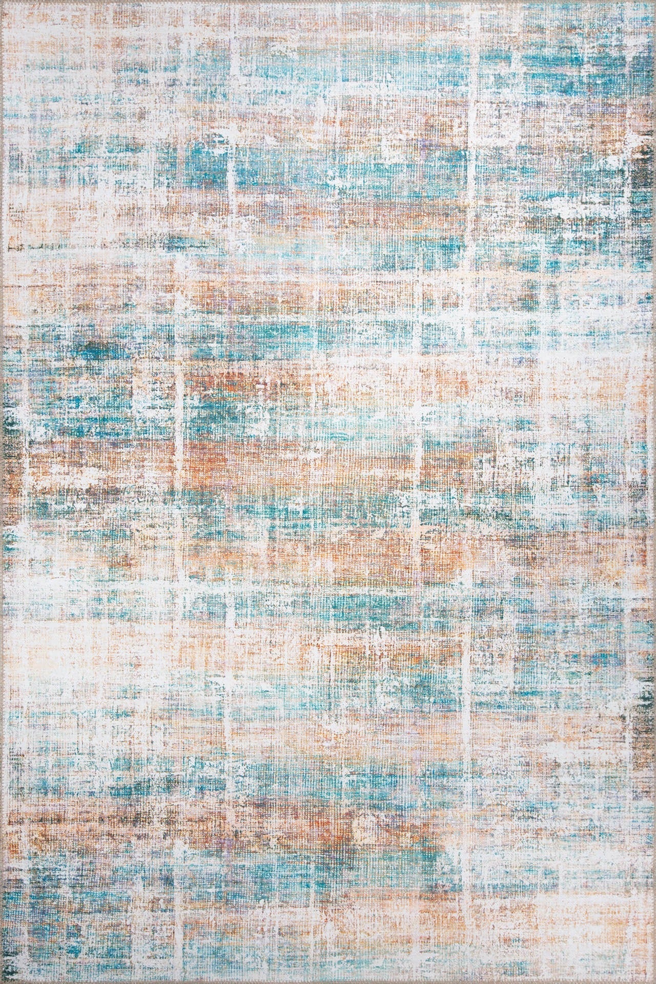 Modern Cotton Area Rug – Washable Non Slip Turquoise Soft Microfiber Carpet