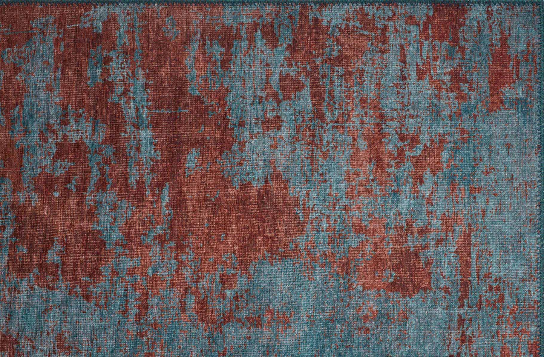 Modern Cotton Area Rug – Washable Non Slip Turquoise Soft Microfiber Carpet