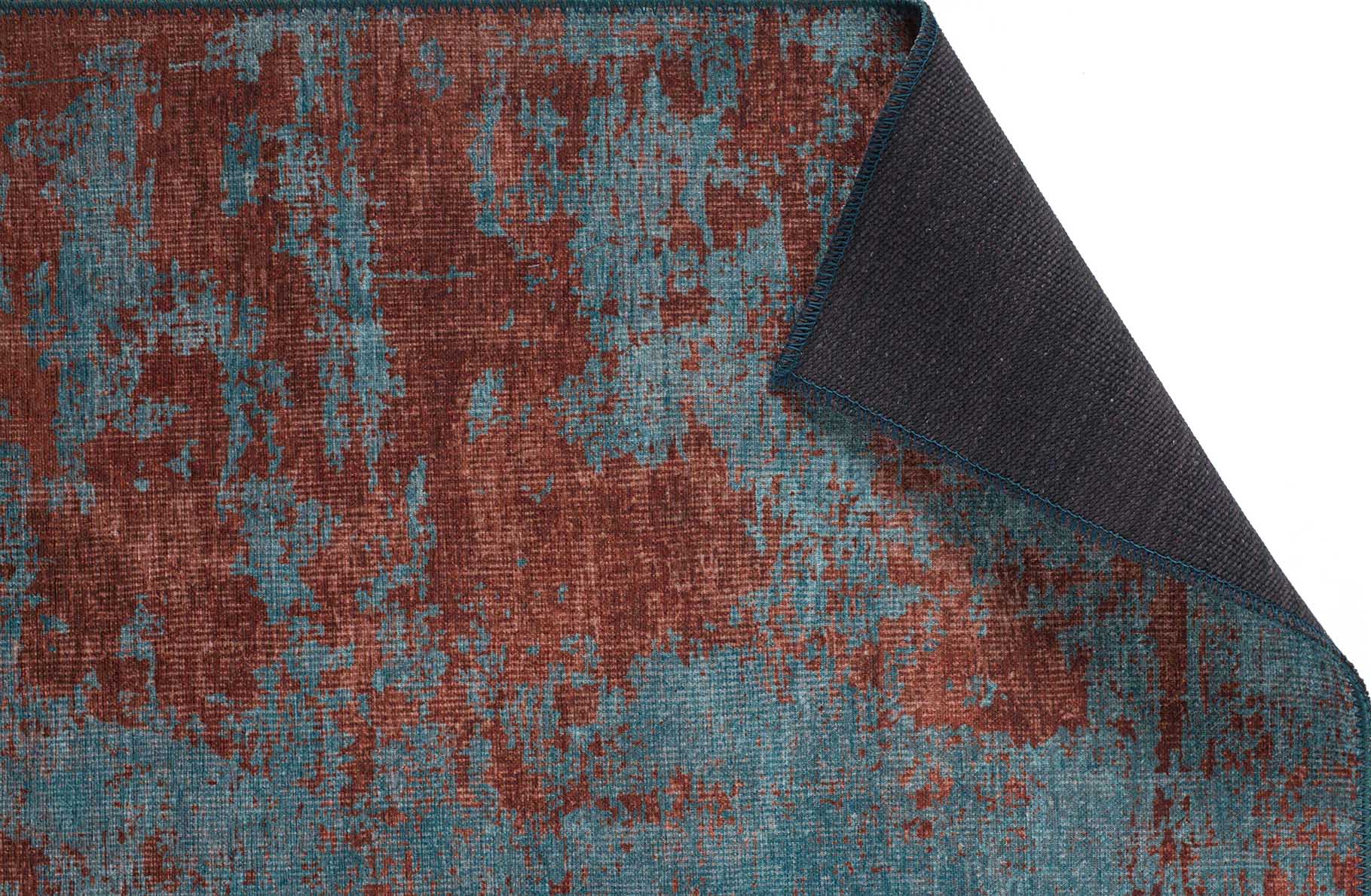 Modern Cotton Area Rug – Washable Non Slip Turquoise Soft Microfiber Carpet