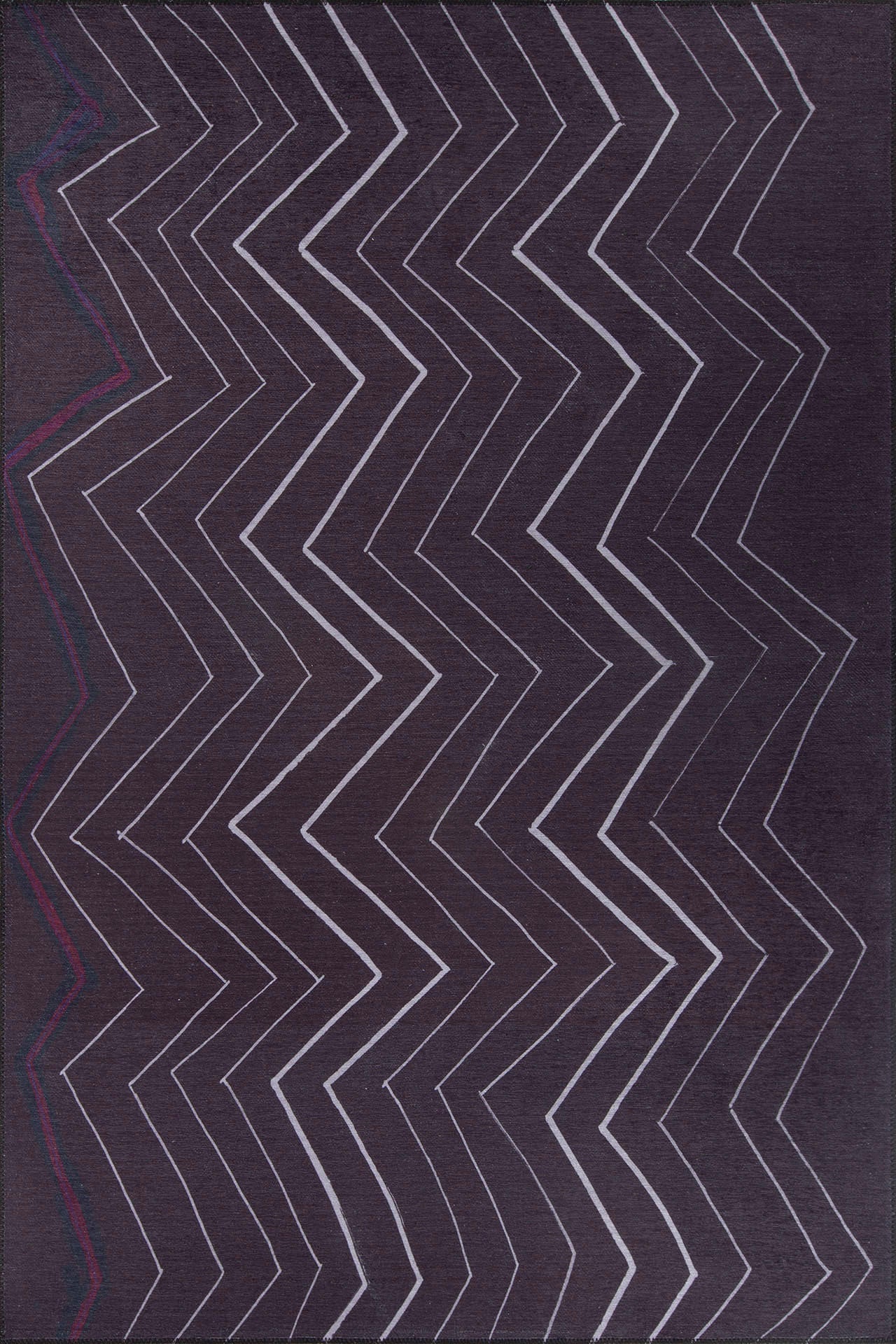 Purple Geometric Area Rug – Washable Non Slip Cotton Area Carpet for Living Room