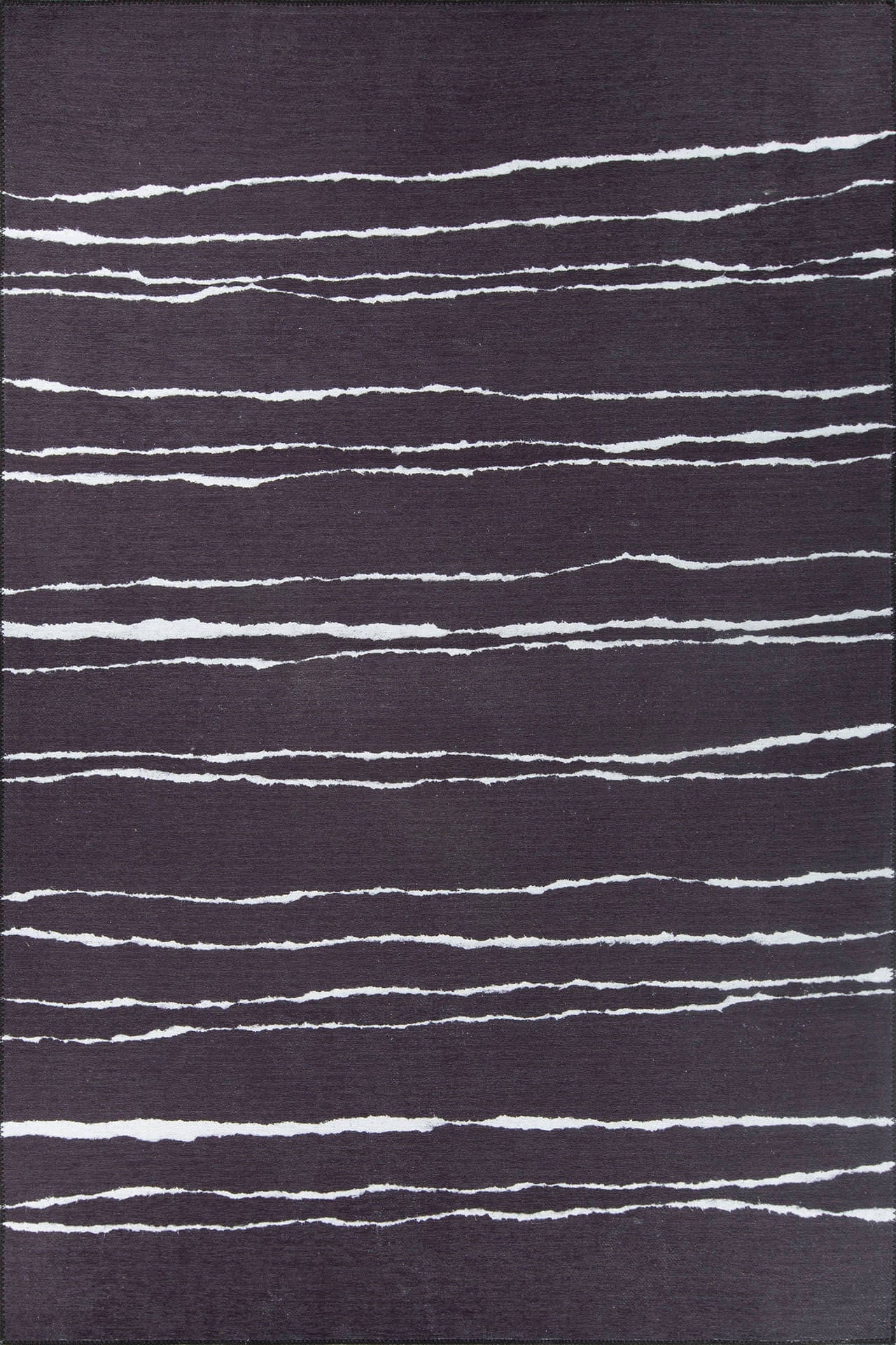 Purple Striped Area Rug - Washable Non Slip Cotton Microfiber Carpet for Living Room