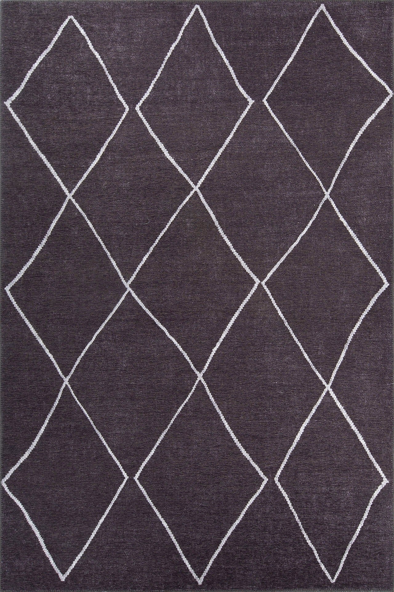 Purple Geometric Area Rug – Washable Non Slip Cotton Area Carpet for Living Room