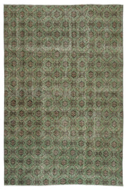 Atina 10248 Green Vintage Wool Handmade Area Rug 6'1" x 9'2"