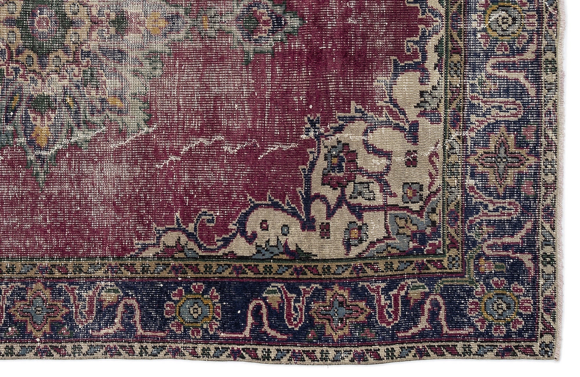 Atina 10251 Red Vintage Wool Handmade Area Rug 5'8" x 8'11"