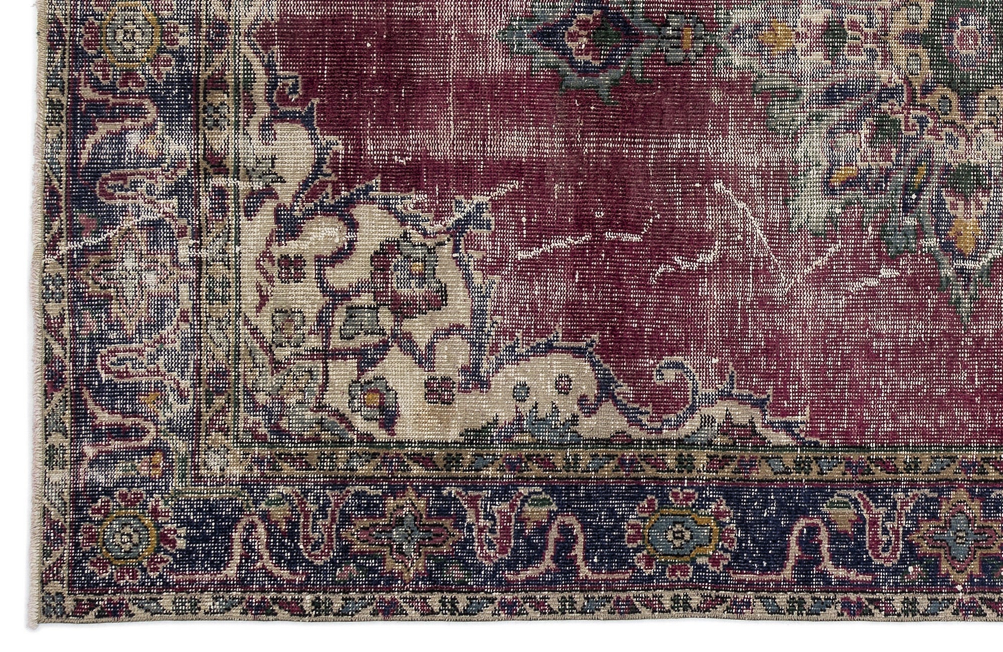 Atina 10251 Red Vintage Wool Handmade Area Rug 5'8" x 8'11"