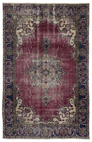 Atina 10251 Red Vintage Wool Handmade Area Rug 5'8" x 8'11"