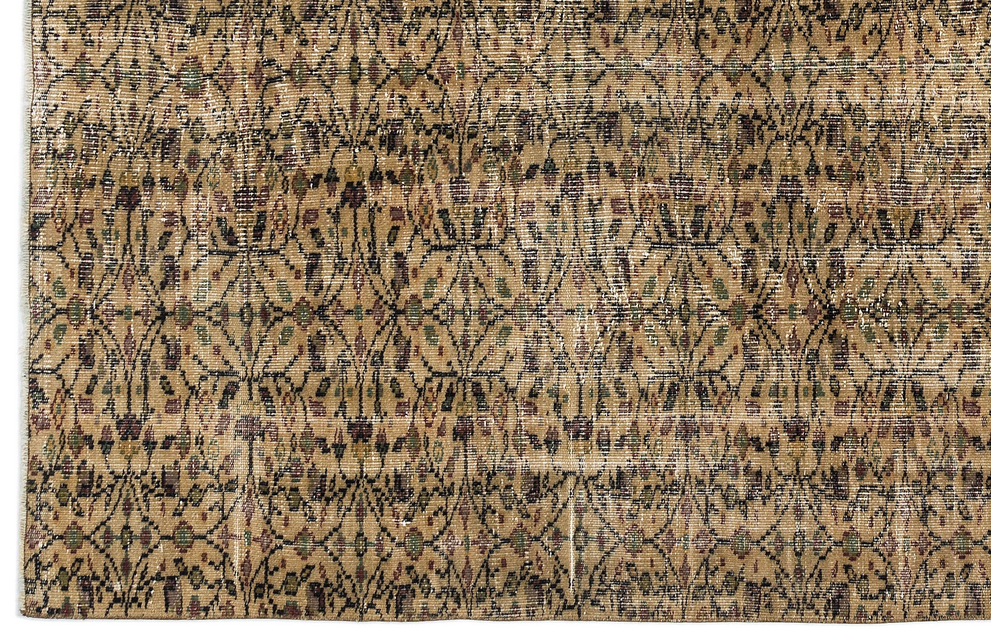 Atina 10289 Beige Vintage Wool Handmade Area Rug 5'3" x 9'1"