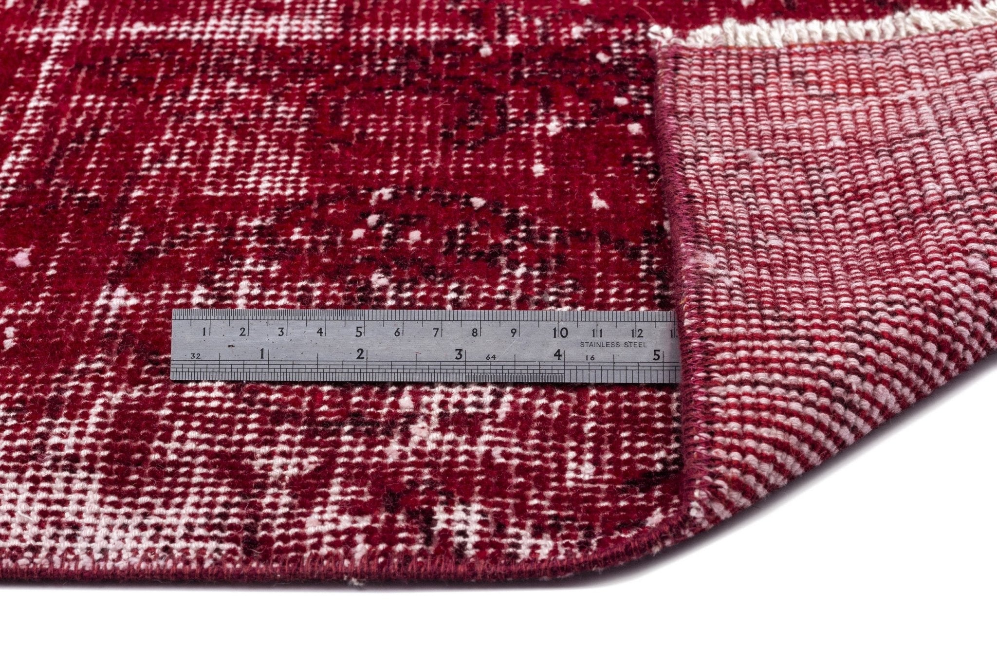 Atina 10493 Red Vintage Wool Handmade Area Rug 6'7" x 10'4"